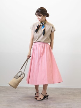 「La TOTALITE（ラトータリテ）のアイテム（財布/小物）」を使った、yukimiさん（レディース・160cm）の夏コーディネート