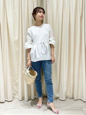 「フェミニンカジュアル」｜yukimiさん（レディース・160cm）の夏コーディネート