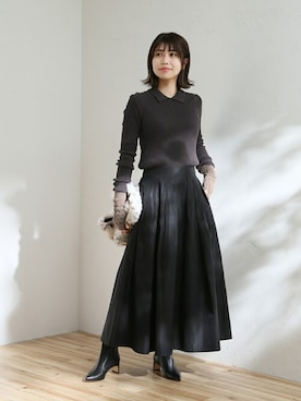 「TRICOTS JEAN MARC」｜yukimiさん（レディース・160cm）の冬コーディネート