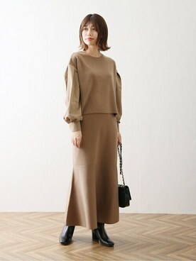 「La TOTALITE（ラトータリテ）のアイテム」を使った、yukimiさん（レディース・160cm）の冬コーディネート