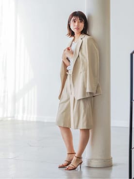 「La TOTALITE（ラトータリテ）のアイテム（ジャケット/アウター）」を使った、yukimiさん（レディース・160cm）の春コーディネート