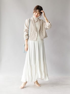 「La TOTALITE（ラトータリテ）のアイテム（ジャケット/アウター）」を使った、yukimiさん（レディース・160cm）の春コーディネート
