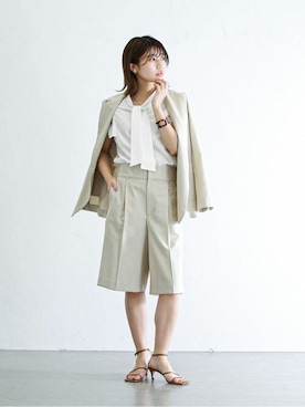 「La TOTALITE（ラトータリテ）のアイテム（ジャケット/アウター）」を使った、yukimiさん（レディース・160cm）の春コーディネート