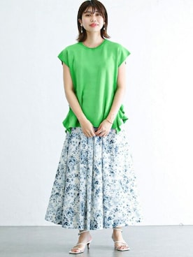 「La TOTALITE（ラトータリテ）のアイテム（ニット/セーター）」を使った、yukimiさん（レディース・160cm）の春コーディネート