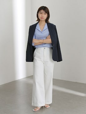 「La TOTALITE（ラトータリテ）のアイテム（ジャケット/アウター）」を使った、yukimiさん（レディース・160cm）の夏コーディネート
