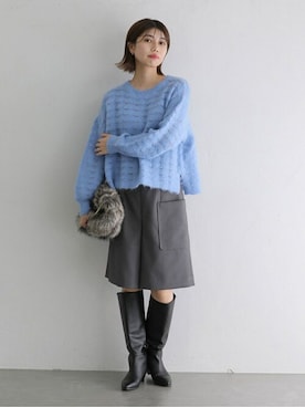 「La TOTALITE（ラトータリテ）のアイテム（ニット/セーター）」を使った、yukimiさん（レディース・160cm）の秋コーディネート