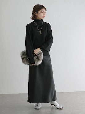 「La TOTALITE（ラトータリテ）のアイテム（ニット/セーター）」を使った、yukimiさん（レディース・160cm）の冬コーディネート