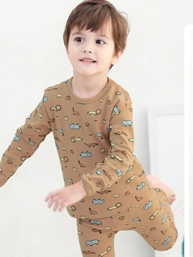 「チョコ色に染まれ」｜「アイテム（ルームウェア）」を使った、KidsTeddyさん（キッズ・100cm）の冬コーディネート