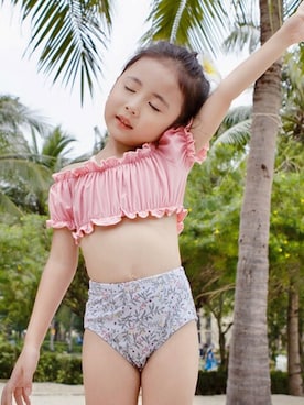 「シャーリング」｜「アイテム（水着/着物・浴衣）」を使った、KidsTeddyさん（キッズ・100cm）の夏コーディネート