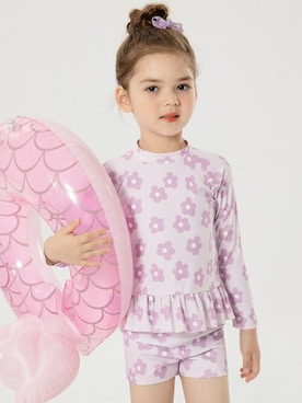 「フラワープリント」｜「アイテム（水着/着物・浴衣）」を使った、KidsTeddyさん（キッズ・100cm）の夏コーディネート
