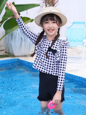 「アイテム（水着/着物・浴衣）」を使った、KidsTeddyさん（キッズ・100cm）の秋コーディネート