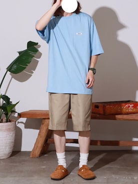 「アイテム（チノパンツ）」を使った、rooptokyokkさん（メンズ・173cm）の夏コーディネート