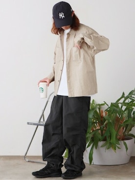 「アイテム（キャップ）」を使った、rooptokyokkさん（メンズ・173cm）の夏コーディネート