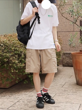 「Russell Athletic（ラッセルアスレティック）のアイテム」を使った、rooptokyokkさん（メンズ・173cm）の夏コーディネート