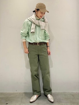 「アイテム（ローファー、シルバー系）」を使った、Natsumiさん（メンズ・167cm）の冬コーディネート