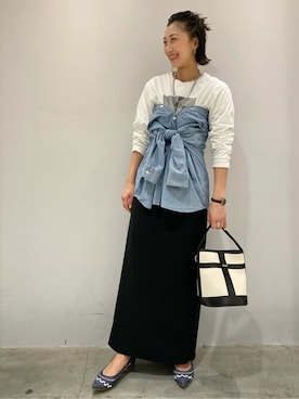 「アイテム（その他シューズ、ブルー系）」を使った、Natsumiさん（メンズ・167cm）の春コーディネート