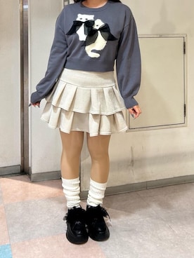 「ネコちゃん」｜Naruさん（レディース・155cm）の冬コーディネート