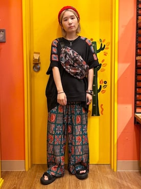 「アイテム（ボディバッグ/ウエストポーチ）」を使った、チチカカさん（レディース・151cm）の夏コーディネート