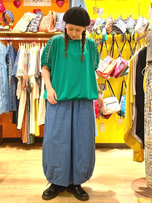 GVGVバルーンワイドパンツ タックギャザー バルーンワイドパンツ je-101 chw22s127