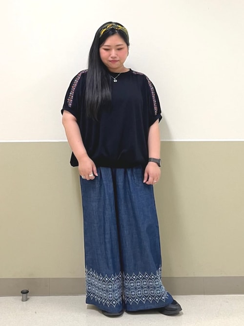 新品　チチカカ　エンブロイダリーデニムパンツ　刺繍 エンブロイダリーデニムパンツ / パンツ | エスニック