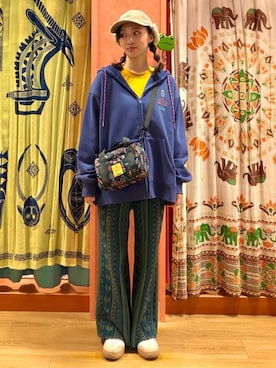 「チチカカ（チチカカ）のアイテム」を使った、チチカカさん（レディース・156cm）の冬コーディネート