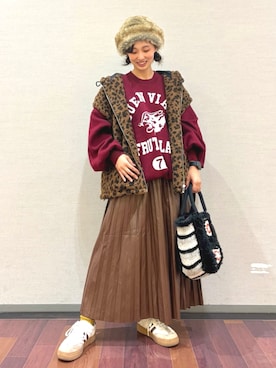 「アイテム（その他アウター、その他）」を使った、チチカカさん（レディース・156cm）の冬コーディネート