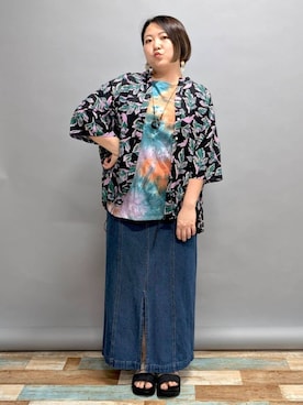 「チチカカ」｜「アイテム（スカート）」を使った、チチカカさん（レディース・153cm）の夏コーディネート