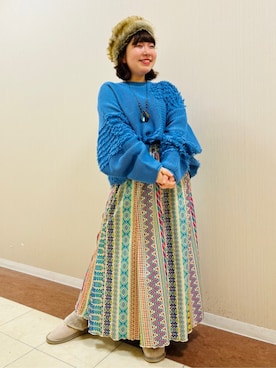 「チチカカ（チチカカ）のアイテム」を使った、チチカカさん（レディース・146cm）の冬コーディネート