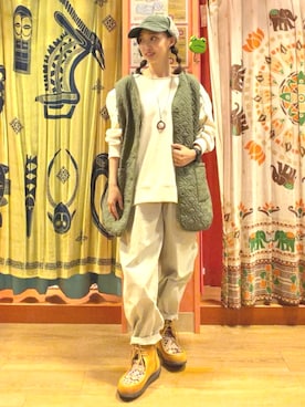 「アイテム（ルームウェア）」を使った、チチカカさん（レディース・156cm）の冬コーディネート