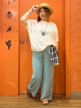 「チチカカ（チチカカ）のアイテム」を使った、チチカカさん（レディース・157cm）の夏コーディネート