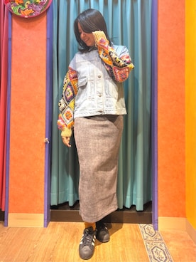 「アイテム（スカート）」を使った、チチカカさん（レディース・171cm）の冬コーディネート