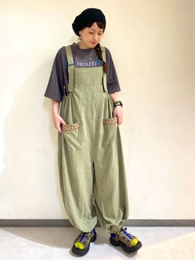 「チチカカ（チチカカ）のアイテム（オールインワン・サロペット）」を使った、チチカカさん（レディース・160cm）の夏コーディネート