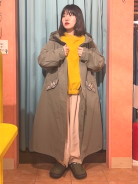 「アイテム（モッズコート）」を使った、チチカカさん（レディース・146cm）の冬コーディネート