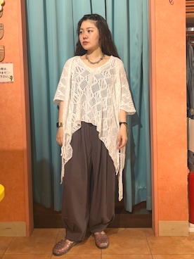 「アイテム（ポンチョ）」を使った、チチカカさん（レディース・146cm）の夏コーディネート