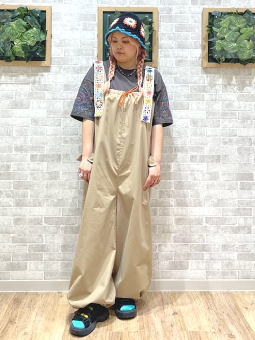 クロシェコンビリップストップサロペットパンツ（サロペット