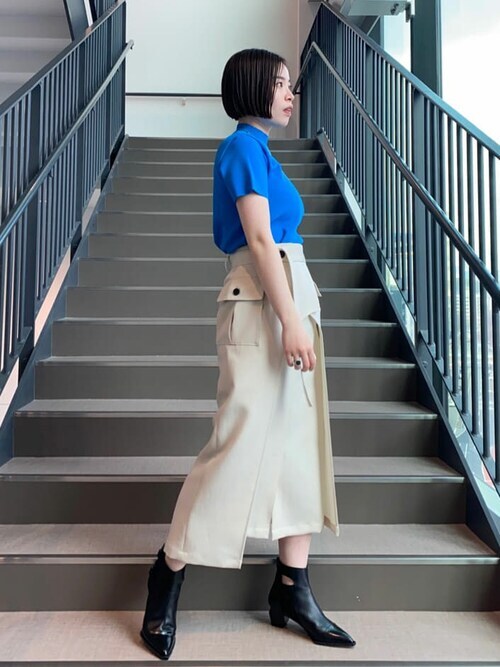 UNITED TOKYO スカート アークラインデザインスカート