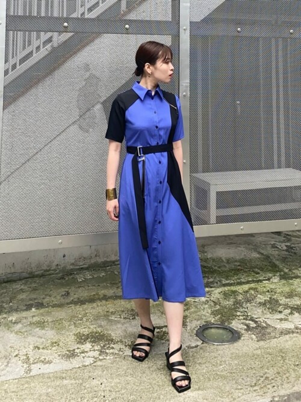 ブロッキングジップワンピース-ウォッシャブル-を使った人気