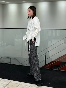 「#秋コーデ」｜「アイテム（パンツ）」を使った、mizuhoさん（レディース・161cm）の冬コーディネート