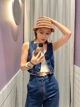 「フレアデニム」｜LAGUAGEMさん（レディース・156cm）の夏コーディネート