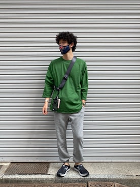 「BEAVER上野」｜「アイテム（スウェットパンツ）」を使った、OGAWAさん（メンズ・175cm）の夏コーディネート