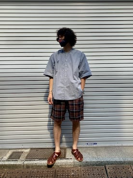 「BIG MAC（ビッグマック）のアイテム（パンツ）」を使った、OGAWAさん（メンズ・175cm）の夏コーディネート