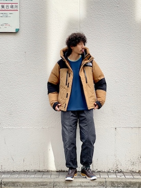 「BEAVER上野」｜「アイテム（ダウンジャケット/コート）」を使った、OGAWAさん（メンズ・175cm）の秋コーディネート