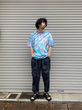 「MANASTASH（マナスタッシュ）のアイテム（シューズ）」を使った、OGAWAさん（メンズ・175cm）の夏コーディネート