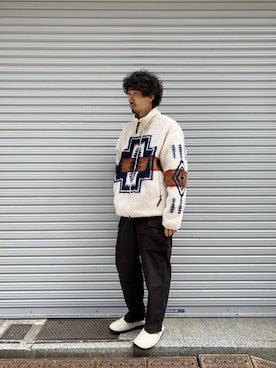 「PENDLETON（ペンドルトン）のアイテム（その他アウター）」を使った、OGAWAさん（メンズ・175cm）の秋コーディネート