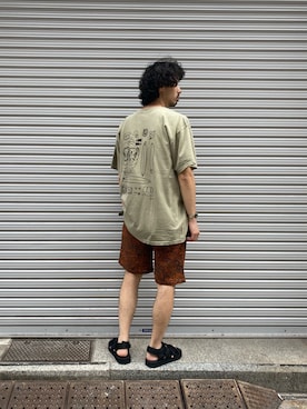 「MANASTASH（マナスタッシュ）のアイテム（シューズ）」を使った、OGAWAさん（メンズ・175cm）の夏コーディネート