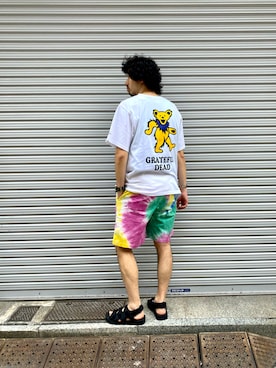 「MANASTASH（マナスタッシュ）のアイテム（シューズ）」を使った、OGAWAさん（メンズ・175cm）の夏コーディネート