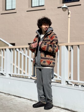 「MANASTASH（マナスタッシュ）のアイテム（パーカー）」を使った、OGAWAさん（メンズ・175cm）の秋コーディネート