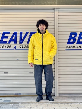 「BEAVER上野」｜「アイテム（ダウンジャケット/コート）」を使った、OGAWAさん（メンズ・175cm）の秋コーディネート