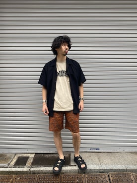 「MANASTASH（マナスタッシュ）のアイテム（シューズ）」を使った、OGAWAさん（メンズ・175cm）の夏コーディネート