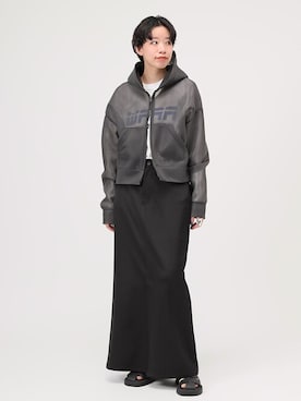 「AP STUDIO（エーピーストゥディオ）のアイテム（サンダル）」を使った、STAFF.Mさん（レディース・162cm）の冬コーディネート